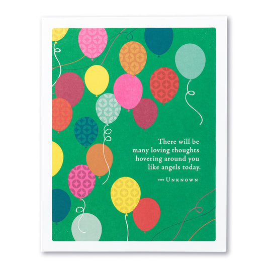 There Will Be Many Loving Thoughts - Positively Green Birthday Card 7434