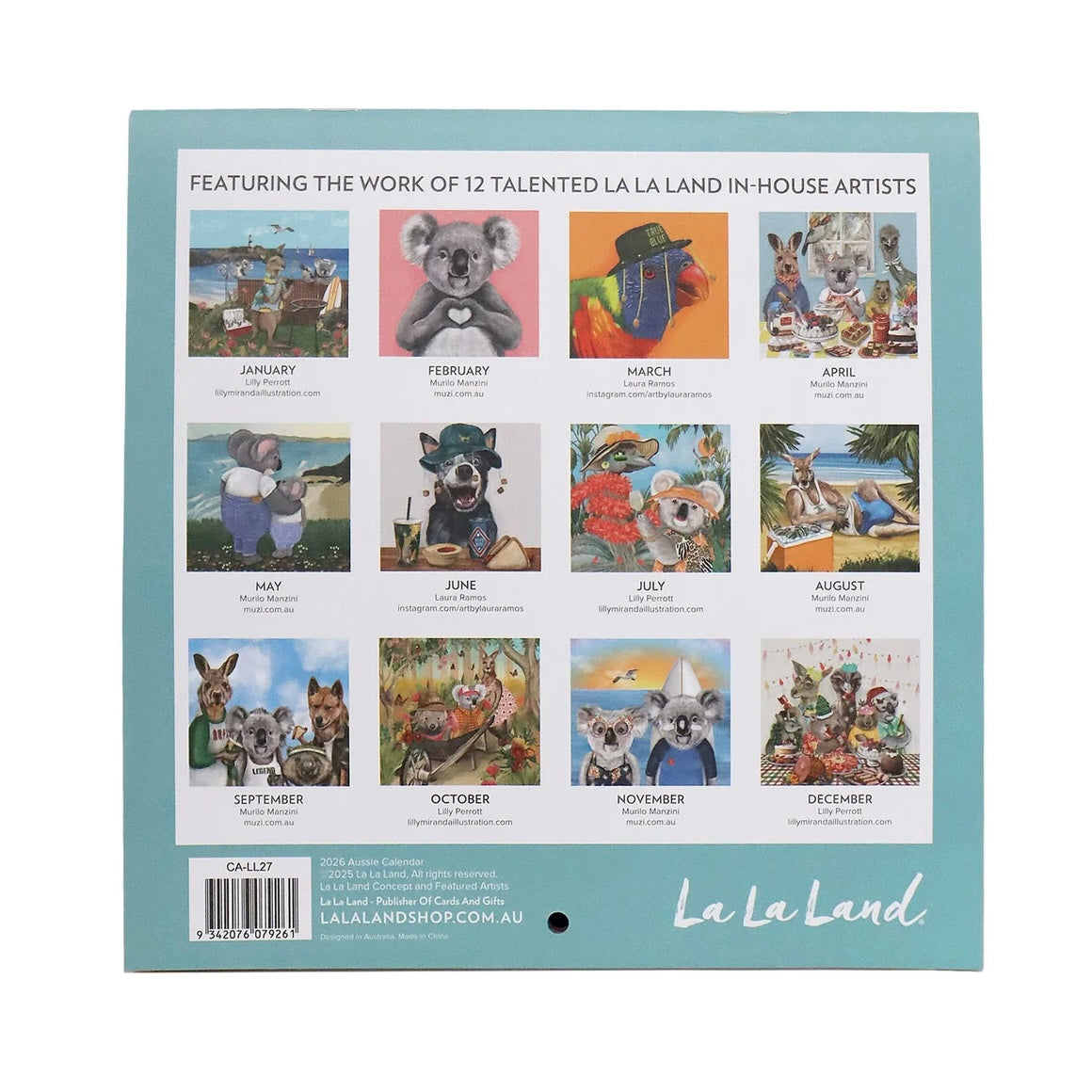 La La Land 2026 Aussie Calendar