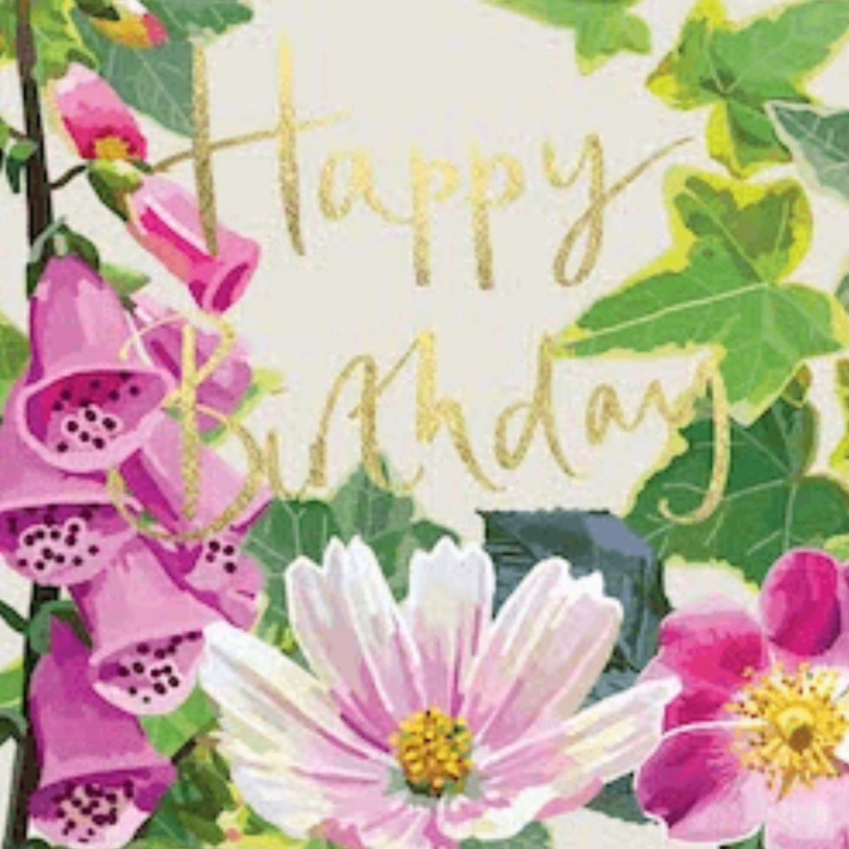 Sarah Kelleher Happy Birthday Sommerblumen Grußkarte