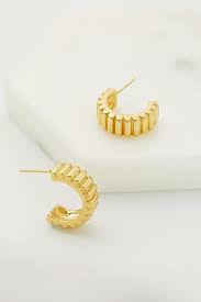 Alex Hoop Silver Earrings