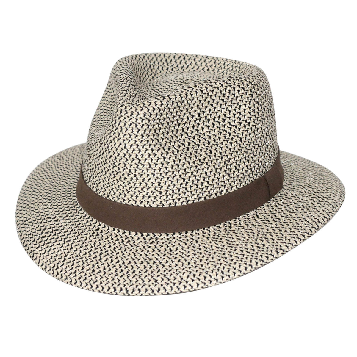 7829 EV140 Charlie Fedora Ivory/Brown - M/L