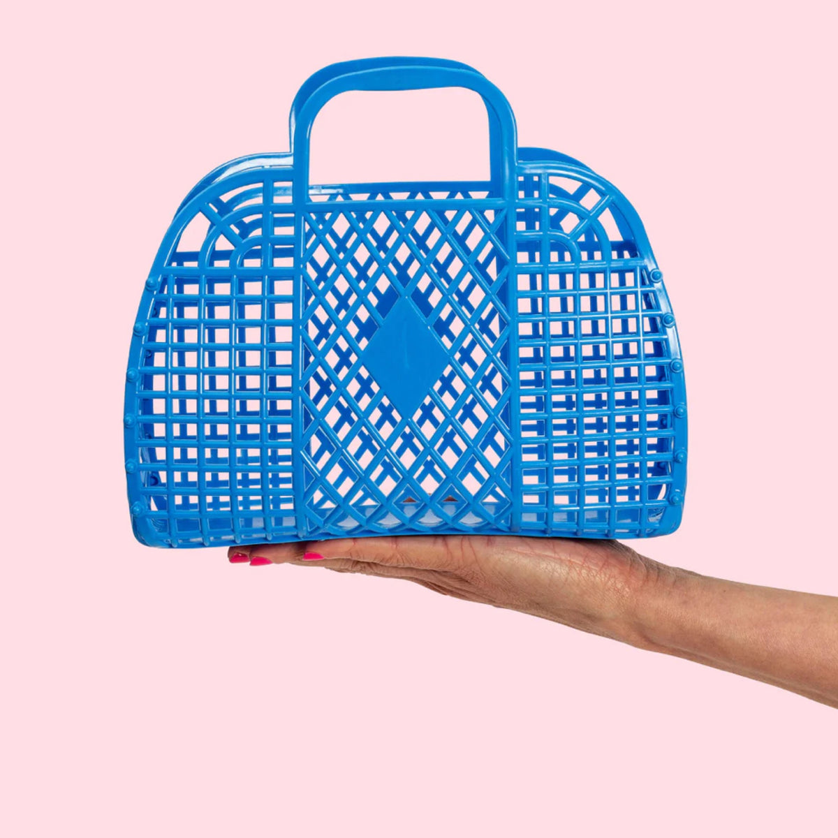 Sunjellies Royal Blue Small Retro Basket