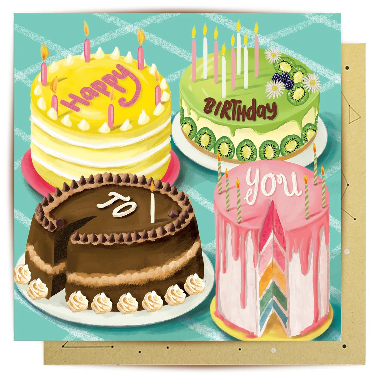 La La Land Happy Birthday Vintage-Torte FC-LL1003