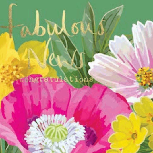 Sarah Kelleher Fabulous News Summer Florals Card