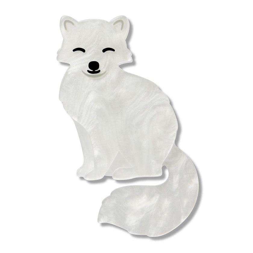 Erstwilder Arctic Fox Simplified Mini Brooch
