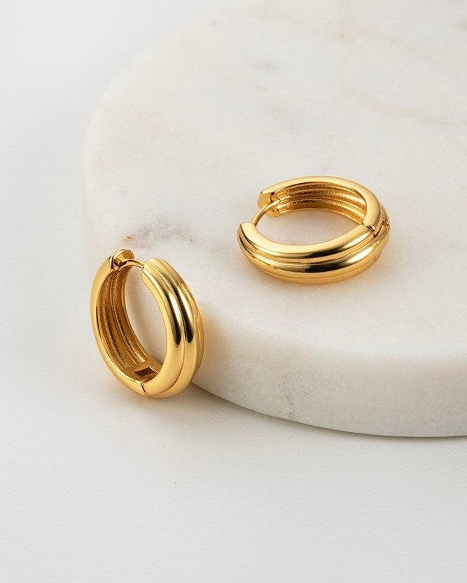 Paris Hoop Earrings Gold