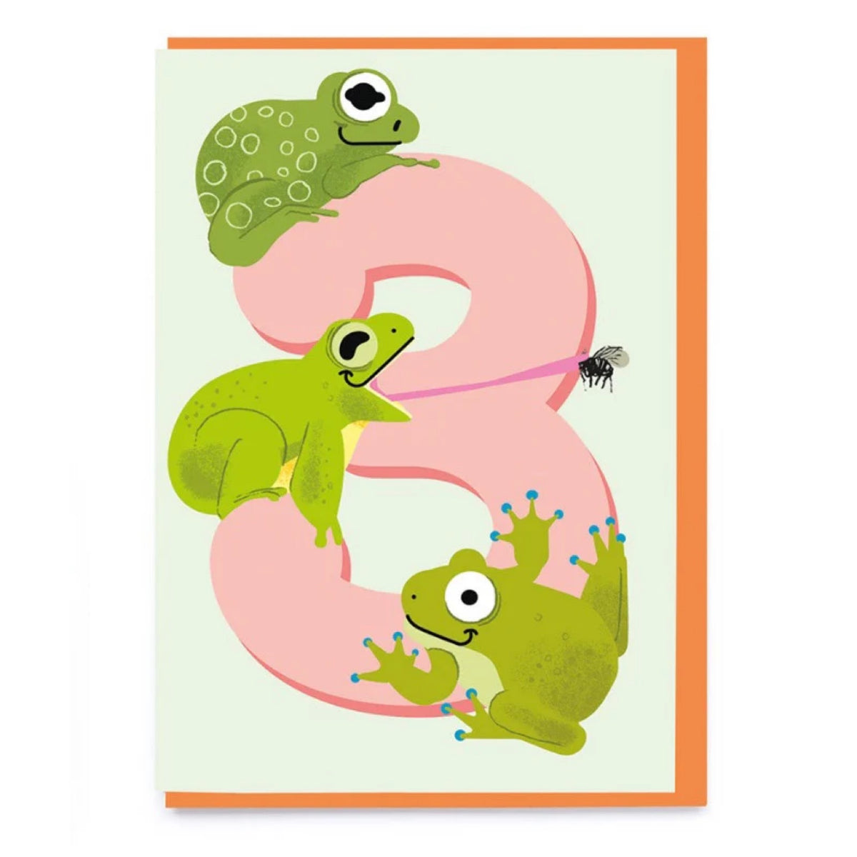 Age 3 Frogs Card
