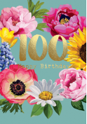Sarah Kelleher 100 Happy Birthday Fabulous Florals Card