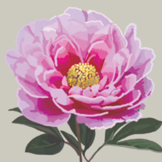 Sarah Kelleher Pink Flower Botanical Gold Card