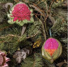 3D-Christbaumkugel-Set einheimische Blumen