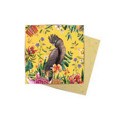 La La Land Mini Card Exotic Black Cockatoo MC-LL84