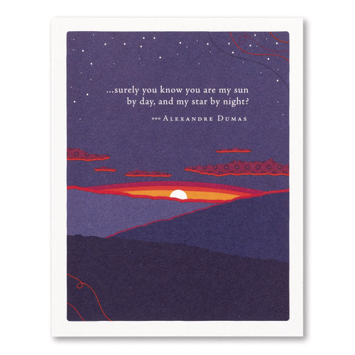 Surely You Know You are My Sun - Postively Green Anniversary Card 0360