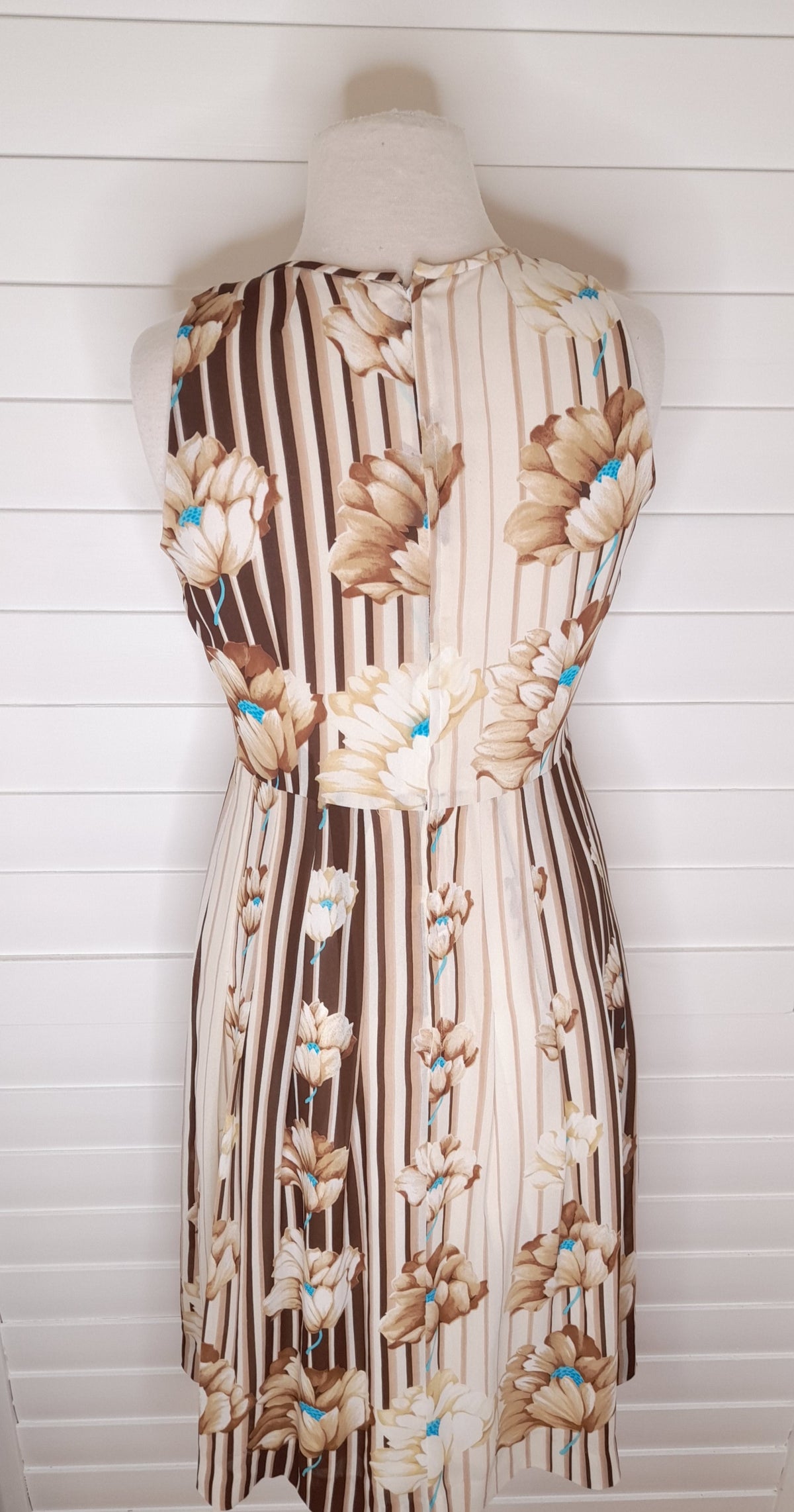 MED071 Brown Floral Dress
