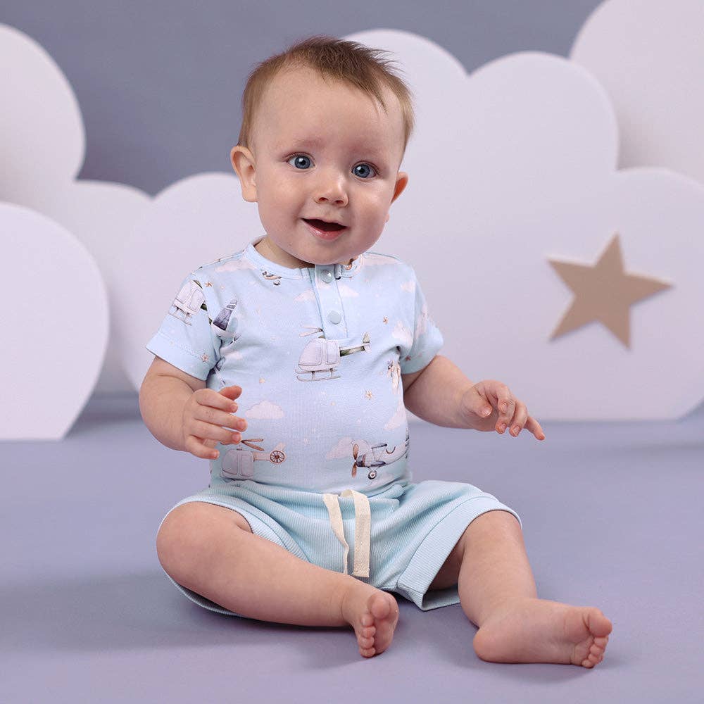 Taking Flight Short Sleeve Organic Bodysuit: Newborn (0000)