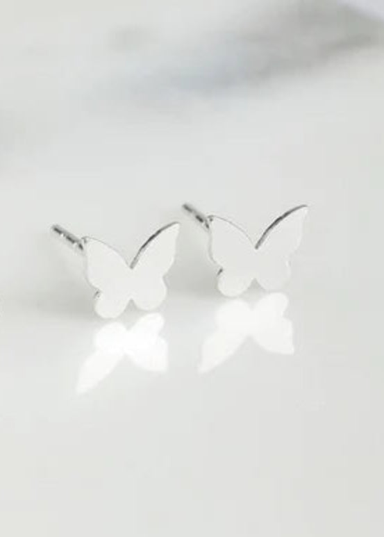 Butterfly Stud Silver