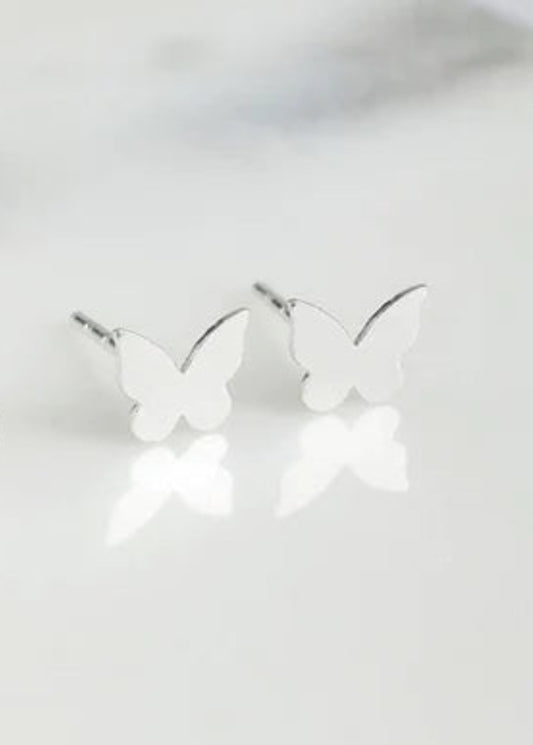 Butterfly Stud Silver