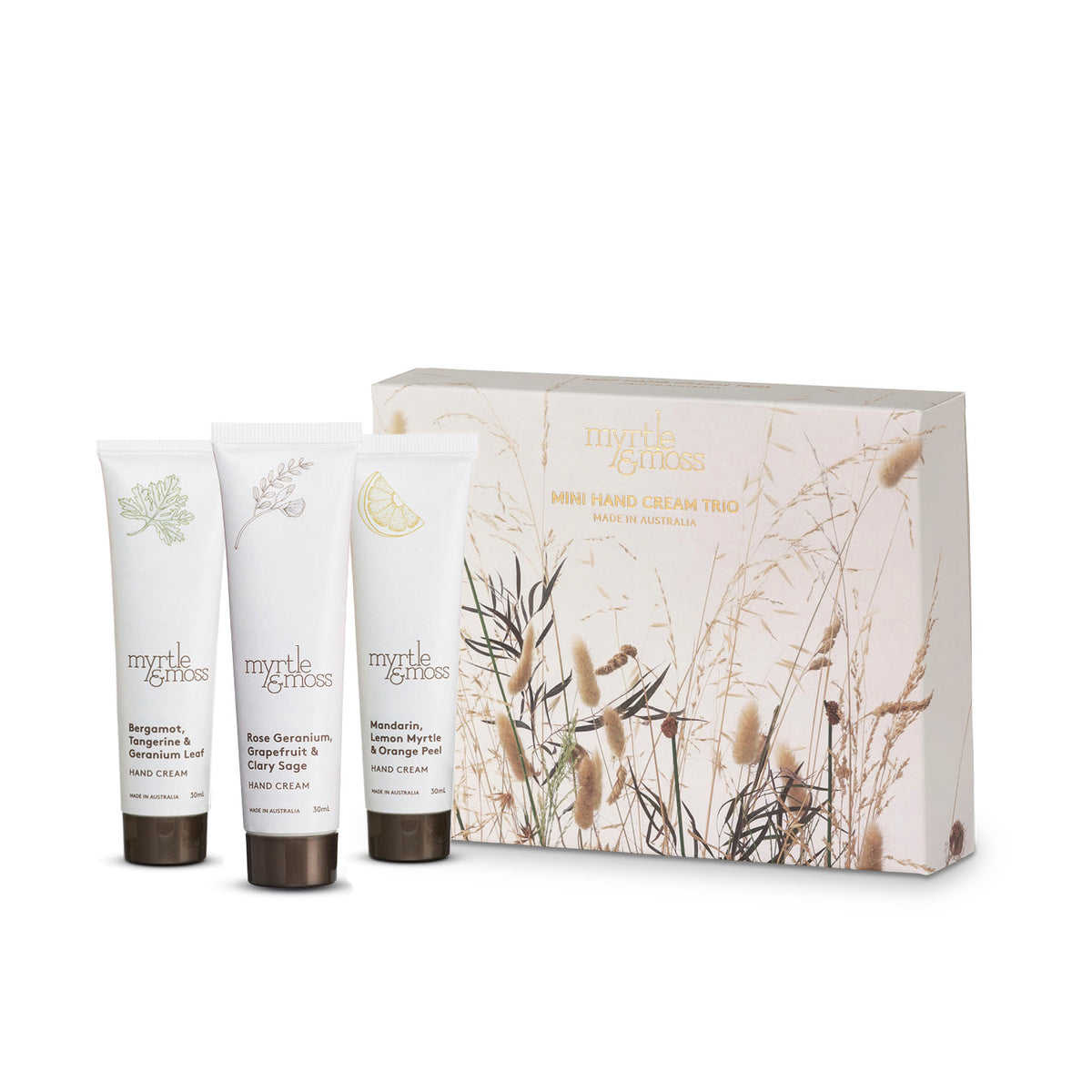Myrtle & Moss Mini Handcreme Dreierset