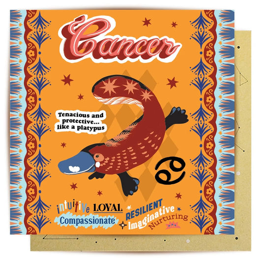 Aussie Astrology Cancer Greeting Card