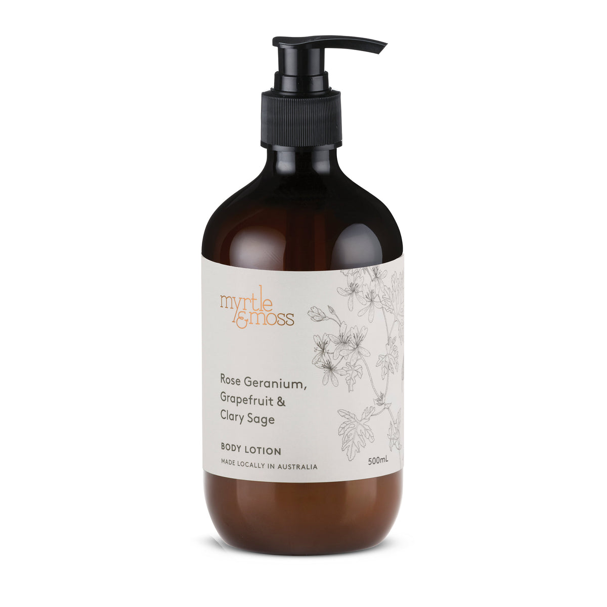 Myrtle and Moss Body Lotion - Rose Geranium, Grapefruit and Clary Sage