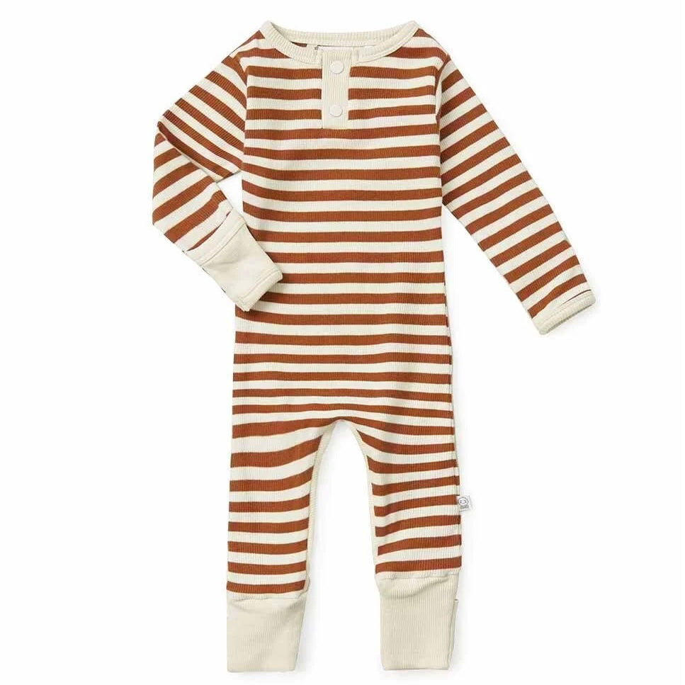 Biscuit Stripe Growsuit