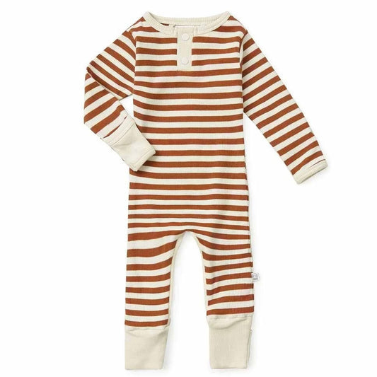 Biscuit Stripe Growsuit