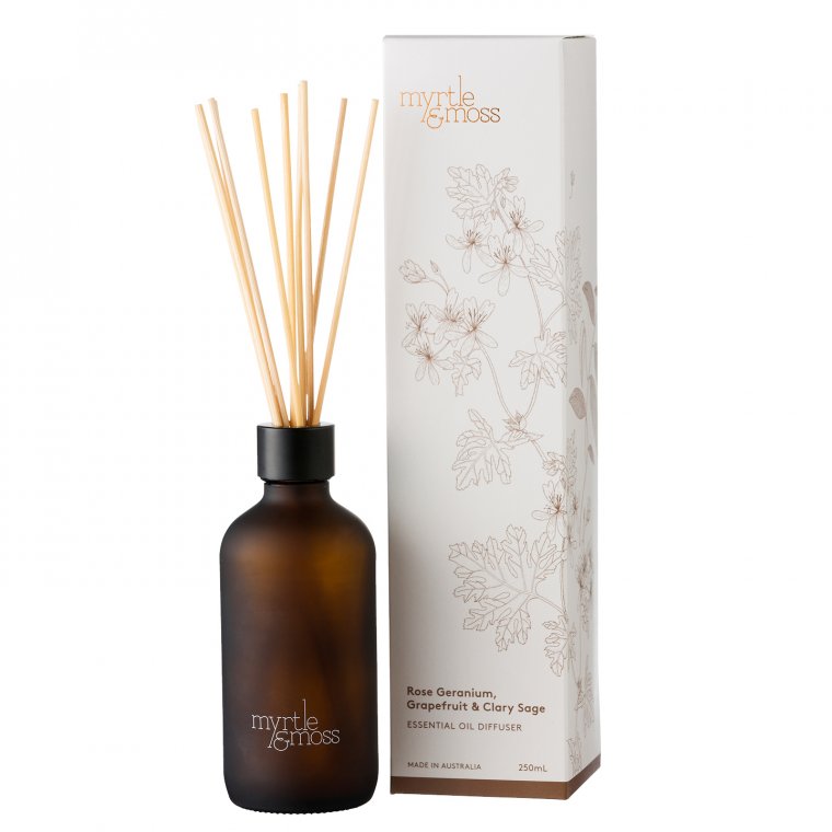 Myrtle & Moss Öl-Diffusor Rosengeranie Grapefruit und Muskatellersalbei