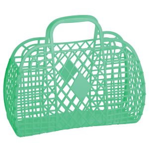 Sunjellies Green Large Retro Basket