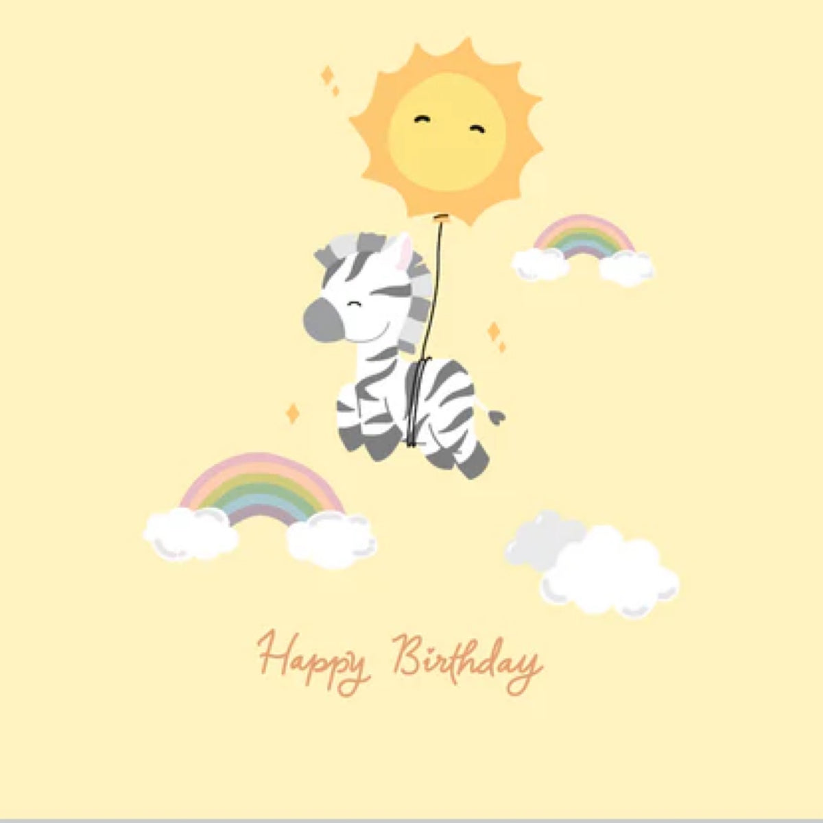 Alles Gute zum Geburtstag - Zebra