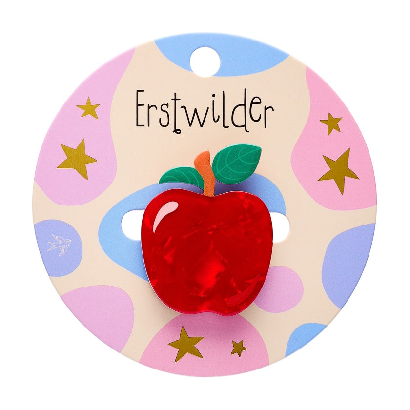 Erstwilder X Pete Cromer Apfel schlicht Mini Brosche