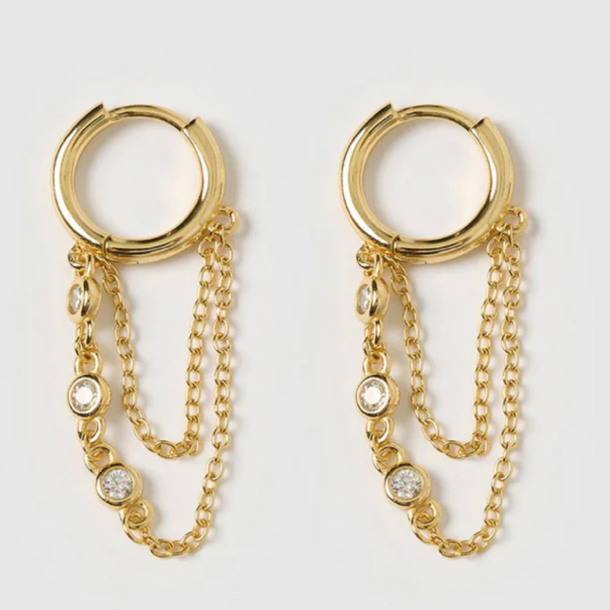 Amaretto Gold Huggie Earrings
