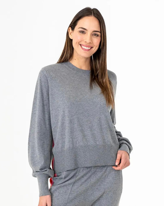 Arlington Milne Winnie Speed Stripe Sweater Thunder Grey Sport