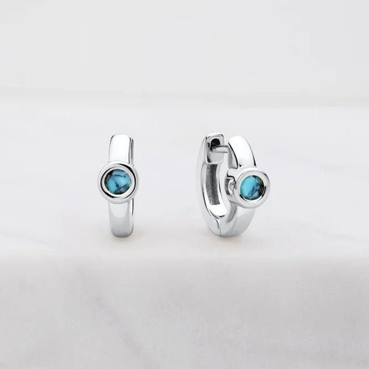 Luna Huggie Türkis Silber 7220