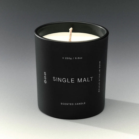 Solid State Single Malt Scented Candle - Whiskey/Caramel/Vanilla