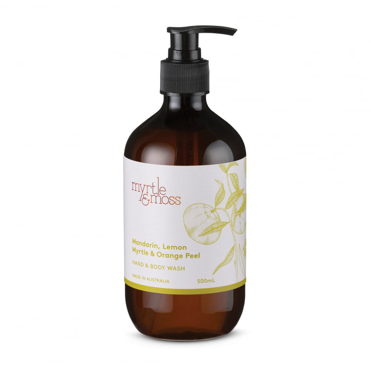 Myrtle and Moss Hand and Body Wash Mandarin Lemon Myrtle and Orange Peel