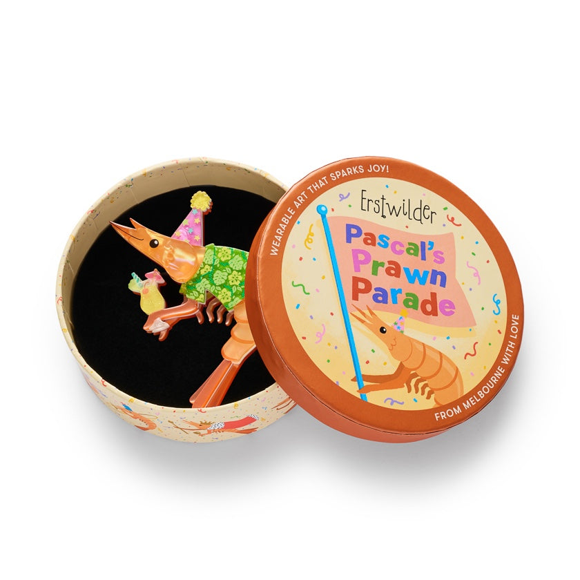 Erstwilder Pascal the Party Prawm Brooch