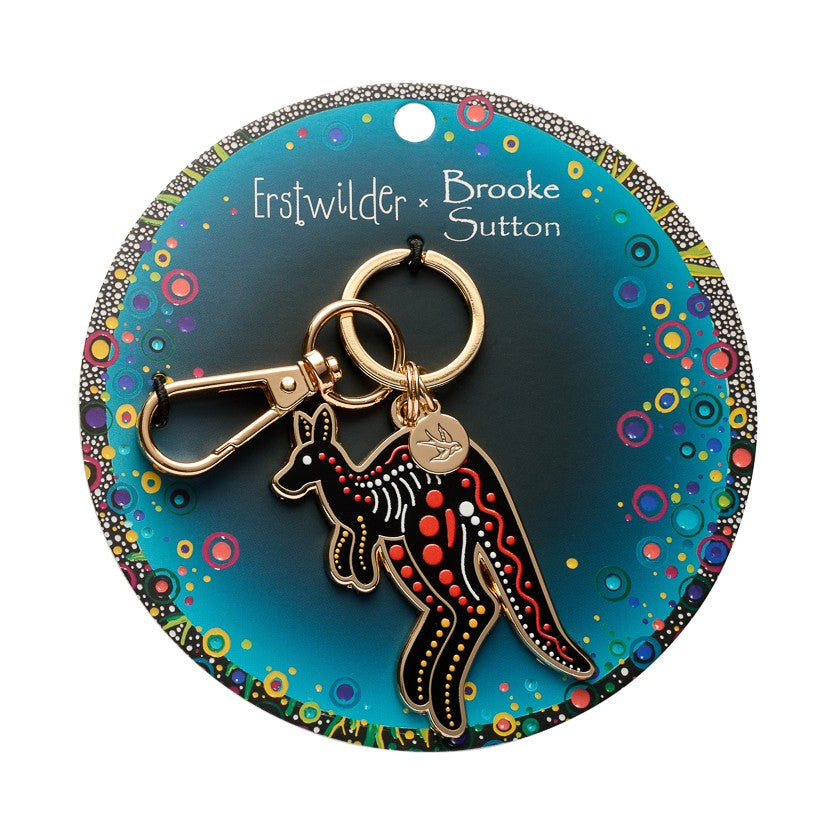 Brooke Sutton Matjumpa Ritjinguthinha (Kangaroo) Enamel Key Ring