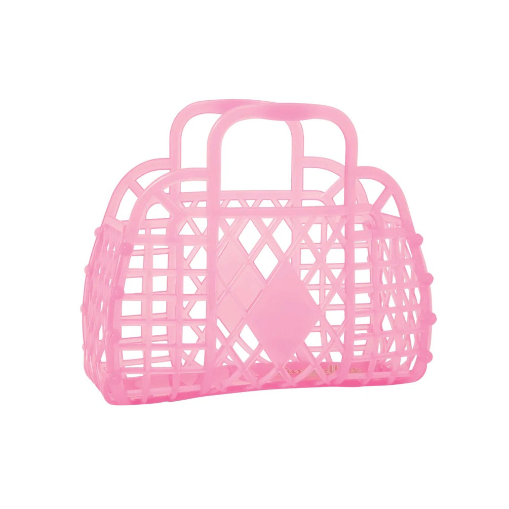 Sunjellies Translucent Pink Mini Retro-Korb