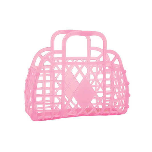 Sunjellies Translucent Pink Mini Retro-Korb