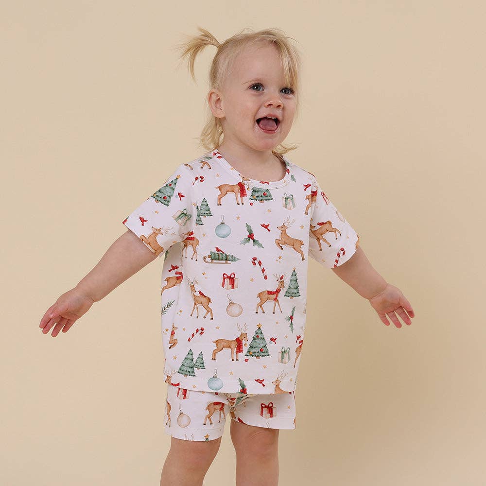 Prancer & Friends Organic Kids PJ Set: Size 6