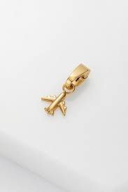 Plane Charm Gold