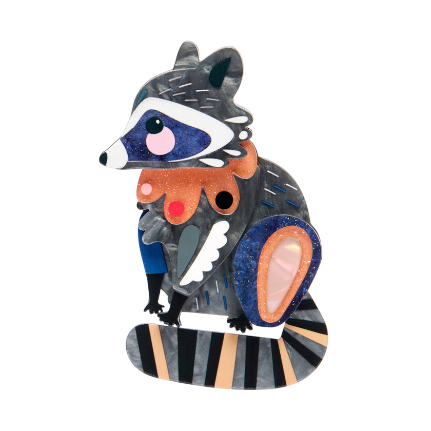 Pete Cromer The Resourceful Racoon Brooch