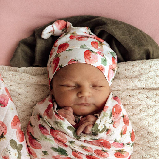 Strawberry Organic Knotted Beanie