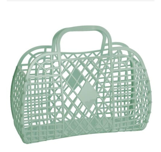 Sunjellies Retro Basket Large Olive