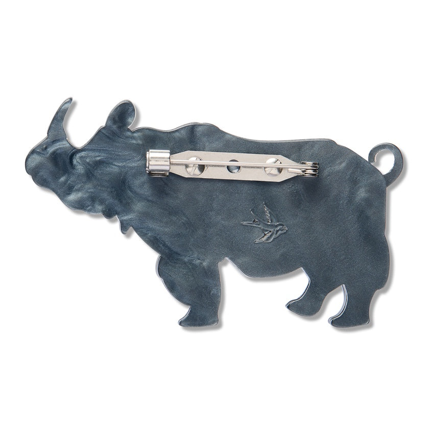 Erstwilder Javan Rhino Brooch