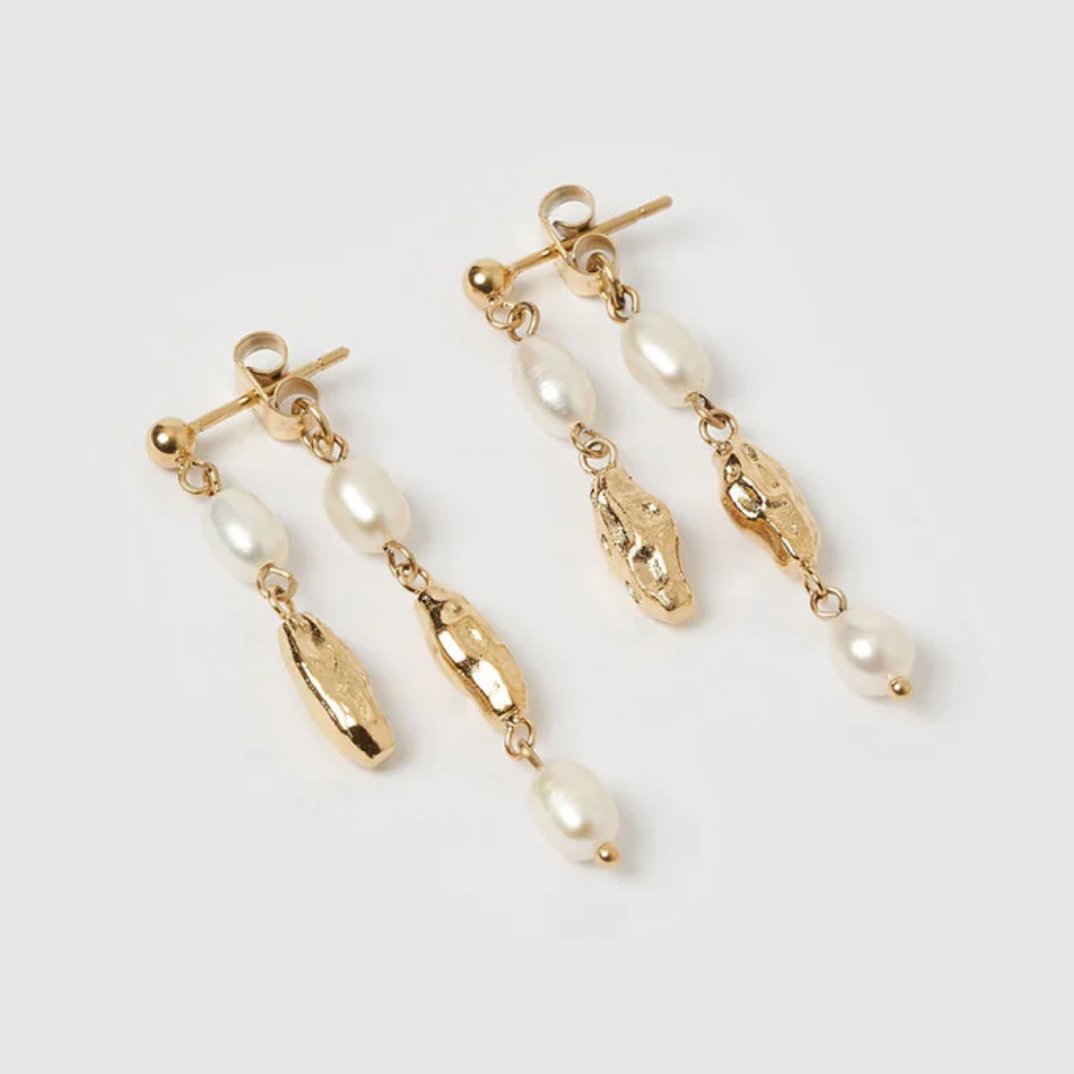 Mimi Pearl And Gold Earrings