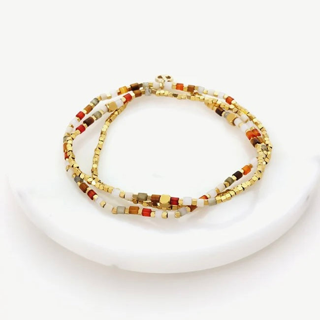 Ophelia Wickelarmband Beere/Gold