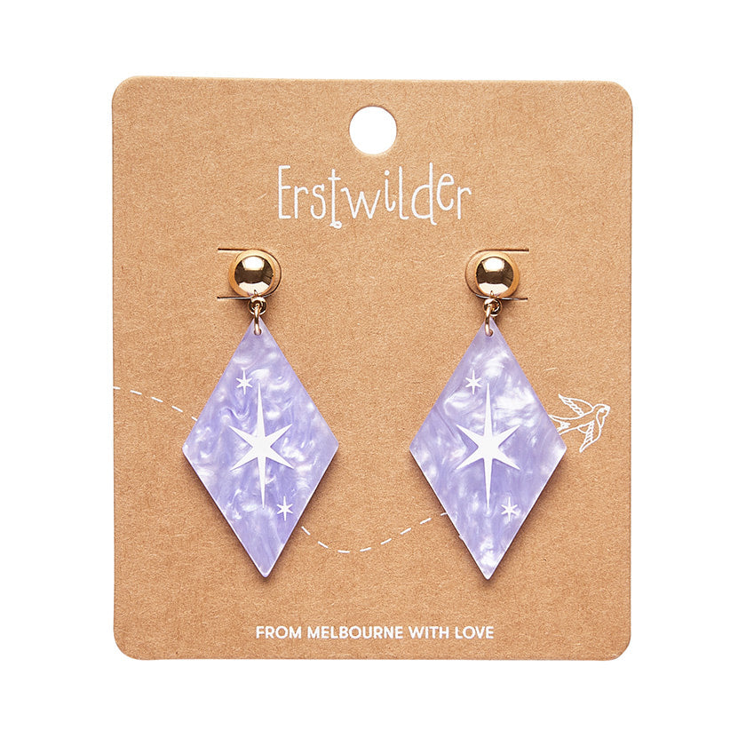 Atomic Diamond Drop Earrings - 4 colours available