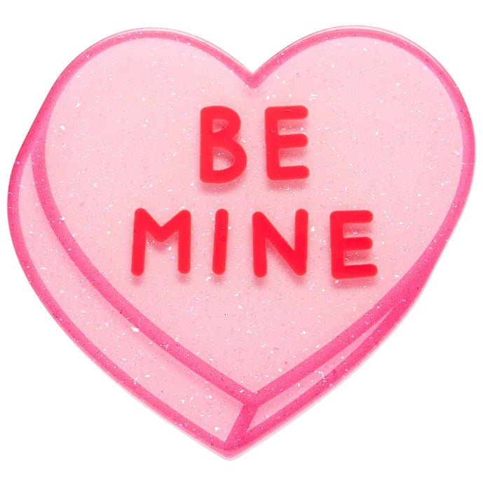 Erstwilder Candy Heart Simplified Mini Brooch - Pink