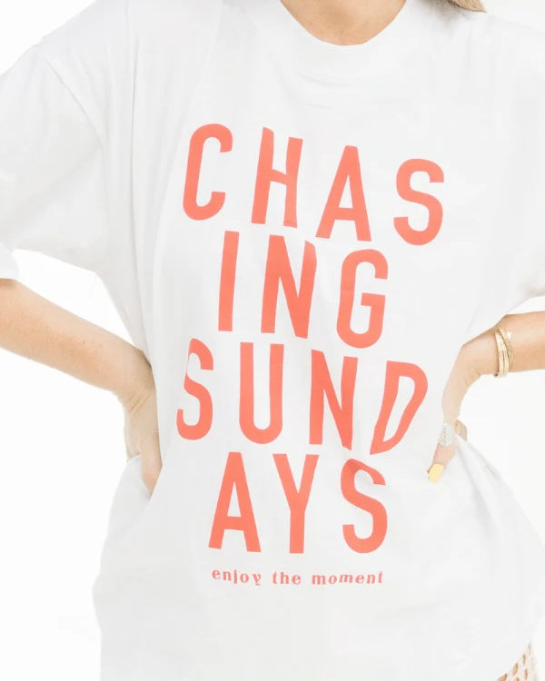 Chasing Sundays The Moment Tee - Red