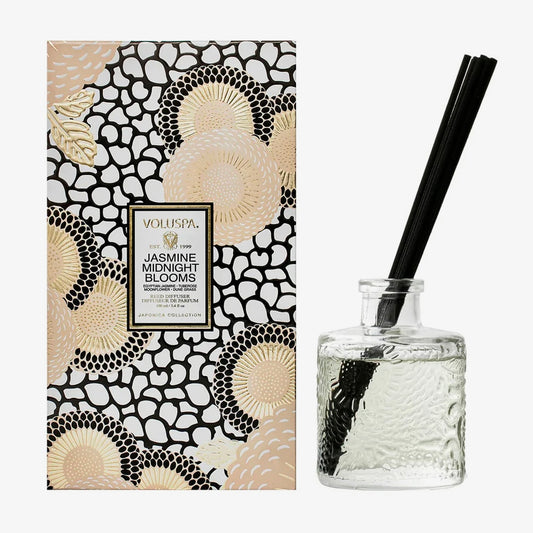 Voluspa Jasmine Midnight Blooms Reed Diffuser